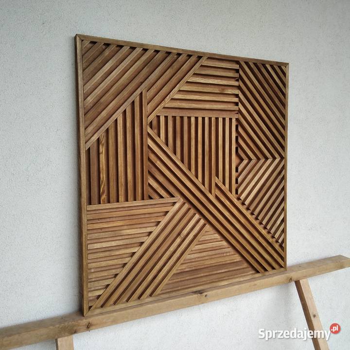 3D Przestrzenny obraz mozaika z drewna 80x80 Gdynia