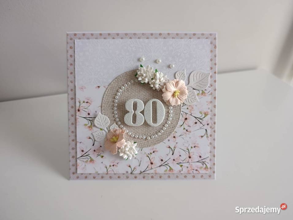 Elegancka Kartka ręcznie robiona urodzinowa