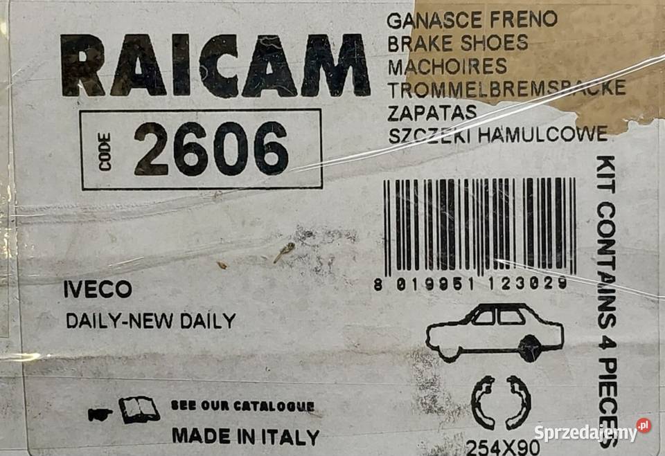 RAICAM SZCZĘKI HAMULCOWE IVECO DAILY II 91 dolnośląskie Mielęcin