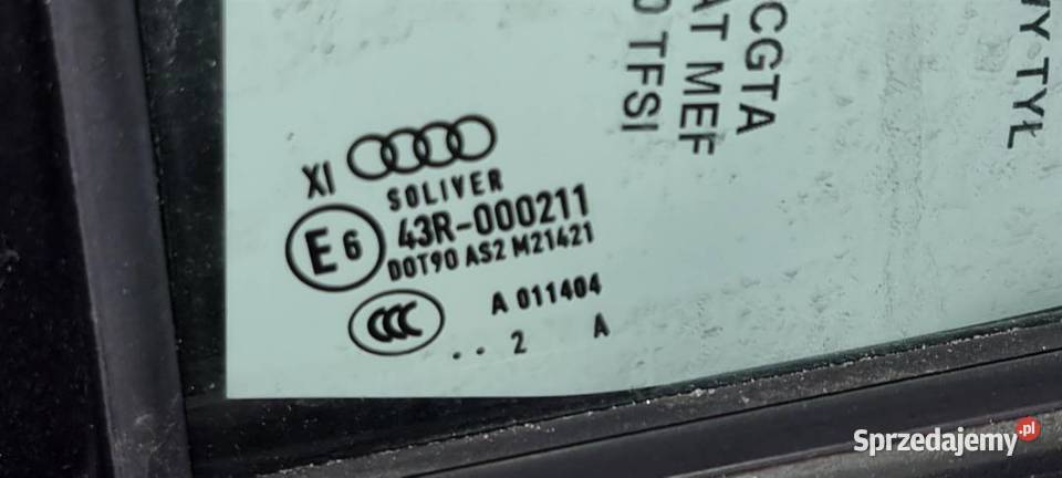 SZYBA DRZWI LEWY TYŁ AUDI S8 D4 PODWÓJNA A8 Lipno sprzedam