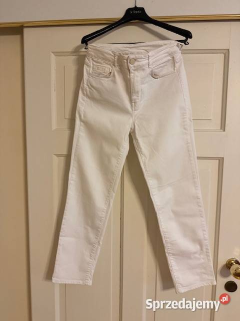 Massimo Dutti jeansy damskie 34 białe spodnie XS Częstochowa