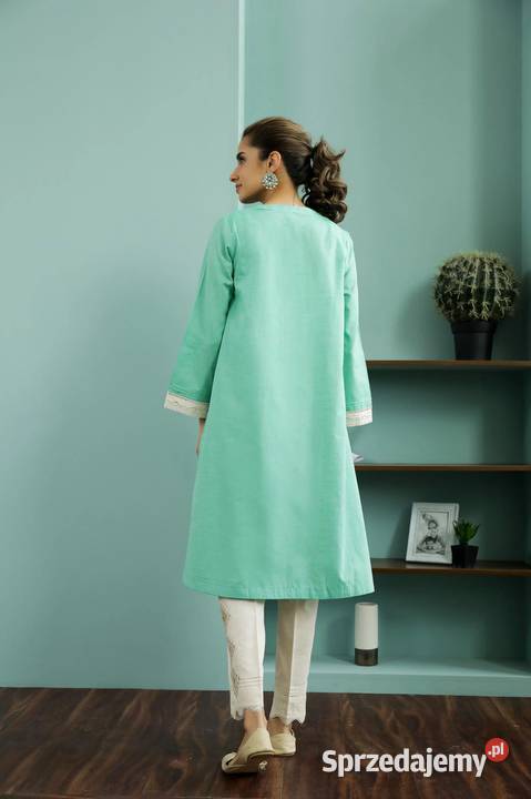 Nowa zielona tunika indyjska S 36 kameez kurta zachodniopomorskie Szczecin sprzedam