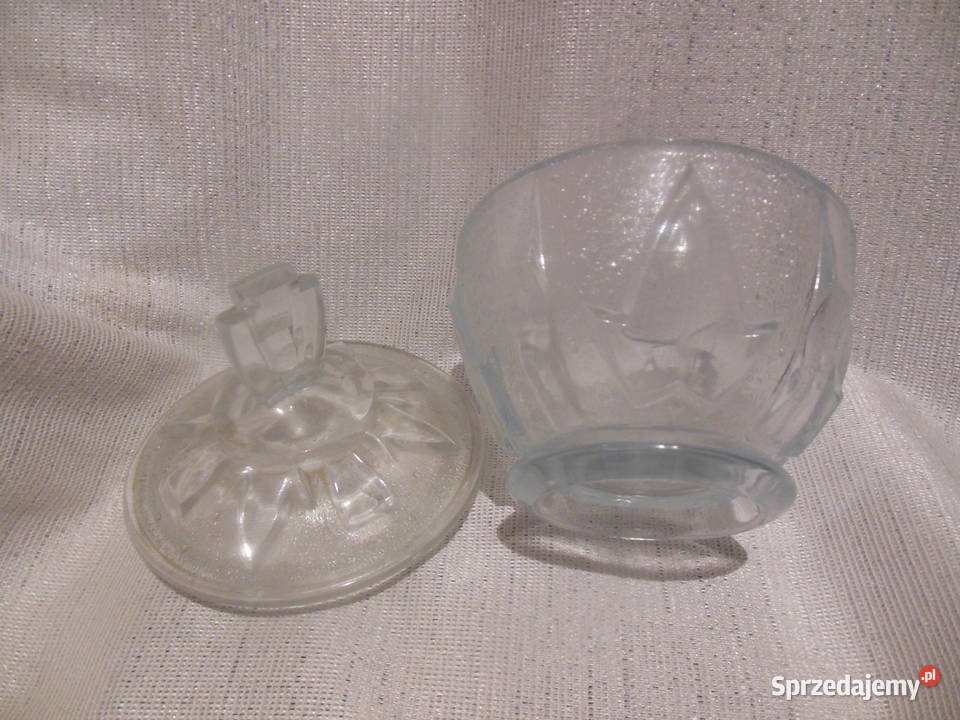 Cukiernica bomboniera szklana PRL świętokrzyskie Kielce