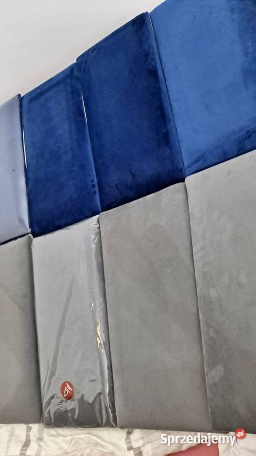 Panele dekoracyjne 8 szare i niebieskie