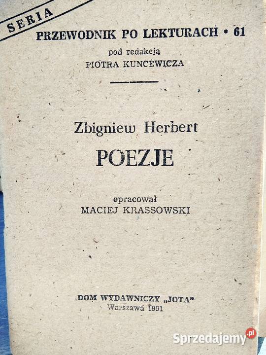 Poezje Herbert Warszawa