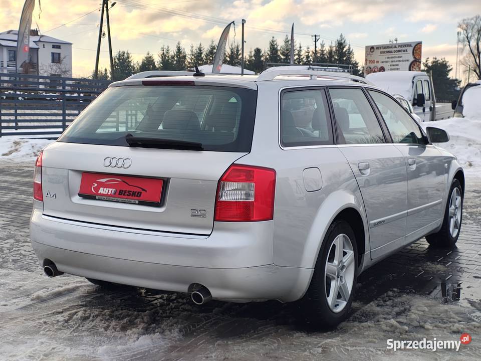 AUDI A4 30Benzyna V6 QUATRO Niski Przebieg srebrny podkarpackie Zarszyn