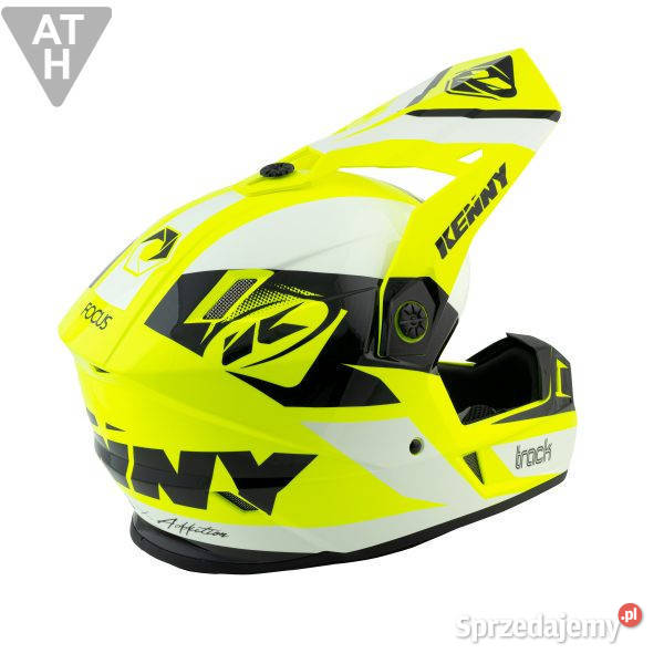 KASK KENNY 2021 White Neon Yellow SKLEP AUTOTECH Kaski i odzież Mrągowo
