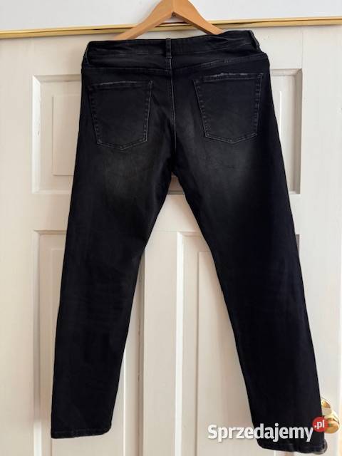 Jeansy męskie M czarne z przetarciami Getused Odzież codzienna Częstochowa