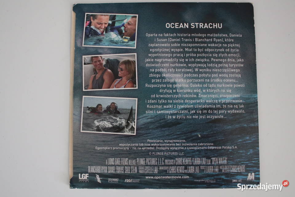 Film thriller Ocean strachu Open water płyta DVD