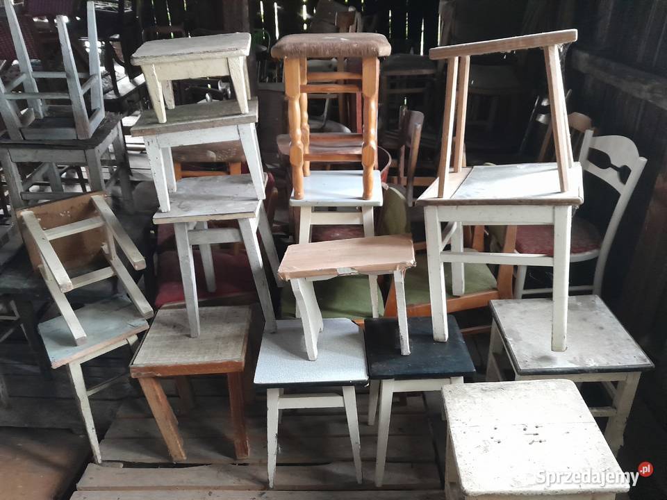 Różne stare krzesła krzesło zabytek do renowacji Dąbrowa Górnicza