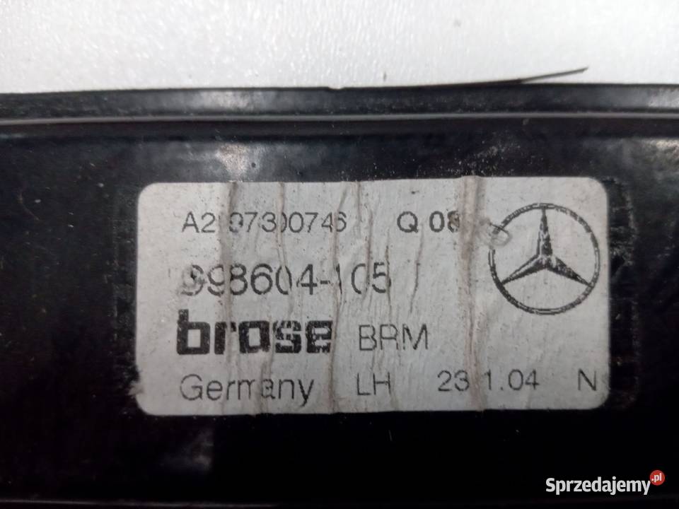 MECHANIZM SZYBY LEWY TYŁ MERCEDES CLS W219 osobowe wielkopolskie Nowy Tomyśl