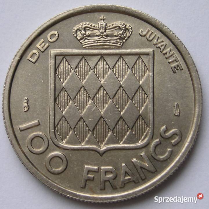 Monako 100 franków 1956 książę Rainier III stan Łódź