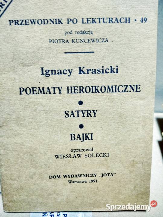 Krasicki Poematy satyry bajki opracowanie lektur Warszawa