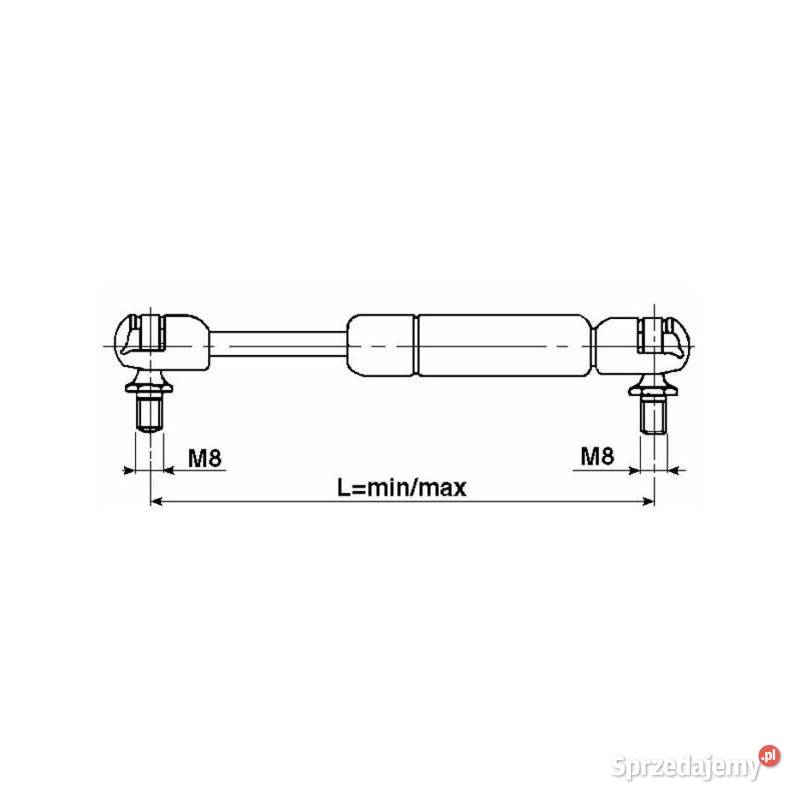 Sprężyna gazowa 165255 MASSEY FERGUSON Kamionna