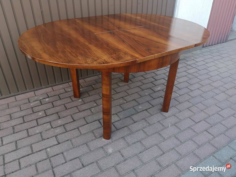 Stół ArtDeco Orzech Okrągły 110 Zgrabny Antyk Swarzędz