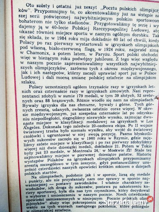 Poczet polskich olimpijczyków Moskwa outlet