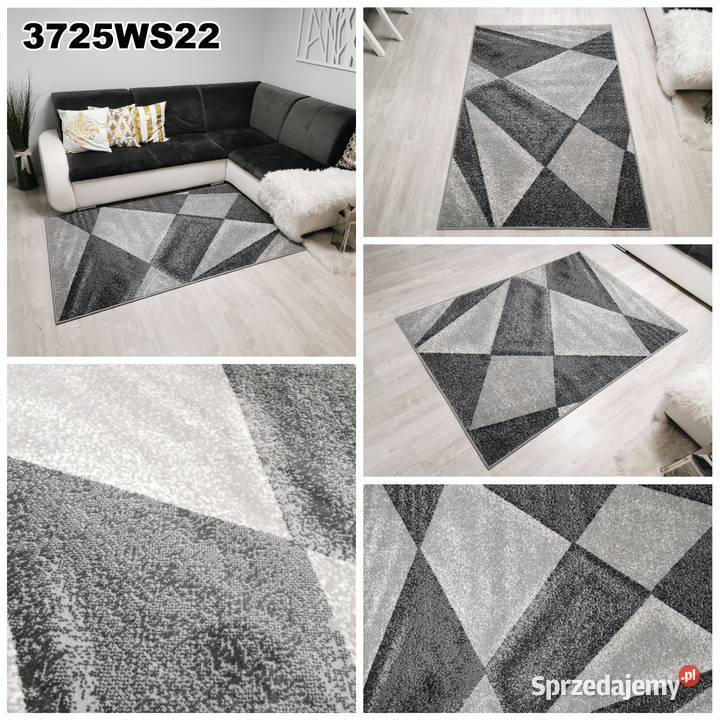 DYWAN 140X200 IDEA TRÓJKĄT GĘSTY WŁOS szary Białystok