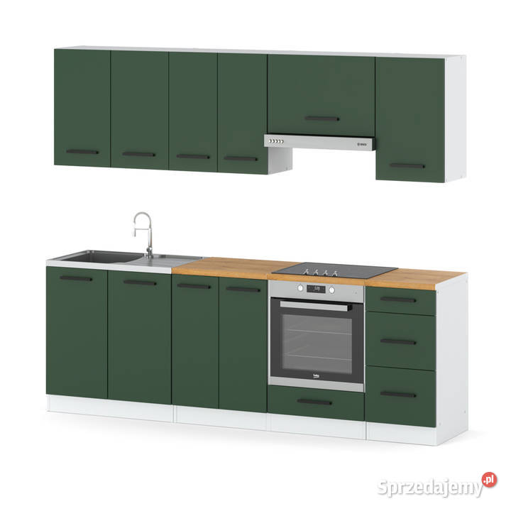 Kuchnia Duża Modułowa Z Blatem 24m Mokka Plus 145cm Kuchenne