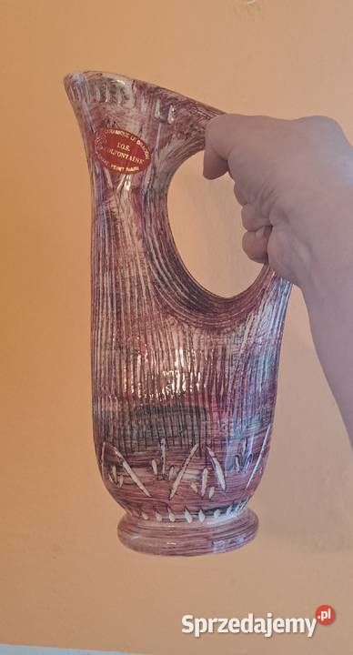 ceramiczny dzbanek ręcznie malowany Belgia sprzedam