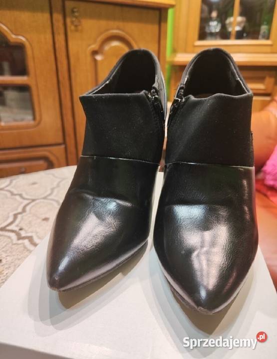 Botki czarne przed kostki 38 czarny Otwock