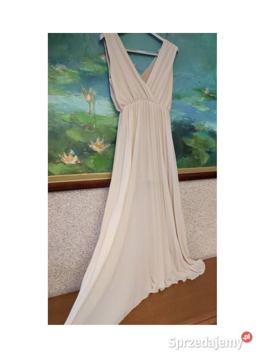 sukienka koktajlowa glamour maxi długa plisowana Kielce sprzedam