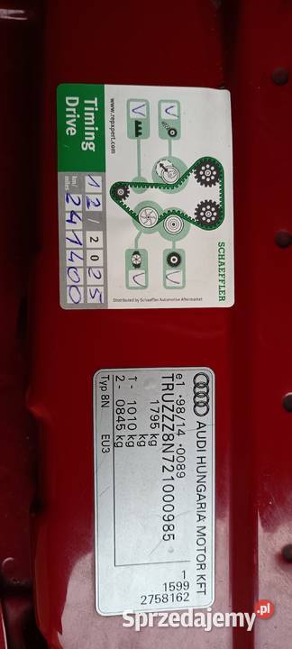 AUDI TT 8N 18T 180 QUATTRO autoalarm Głogów