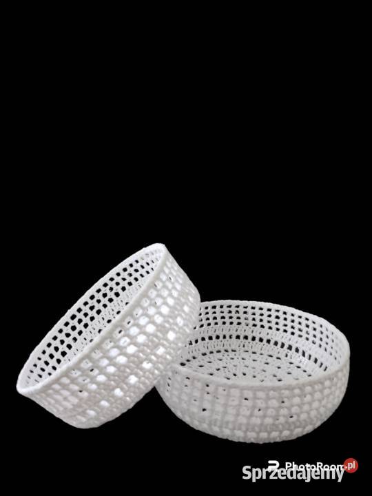 Koszyczki szydełkowe na pieczywo