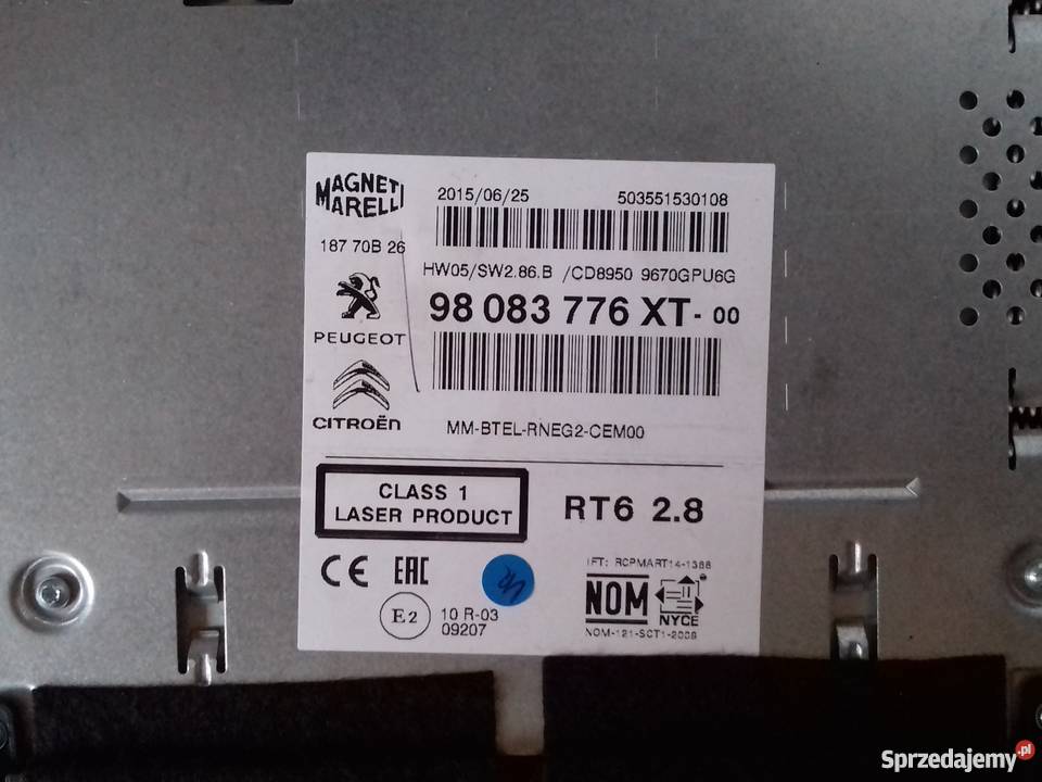 PeugeotCitroen RadioNawigacja RNEG2 RT6 stan wielkopolskie Jarocin