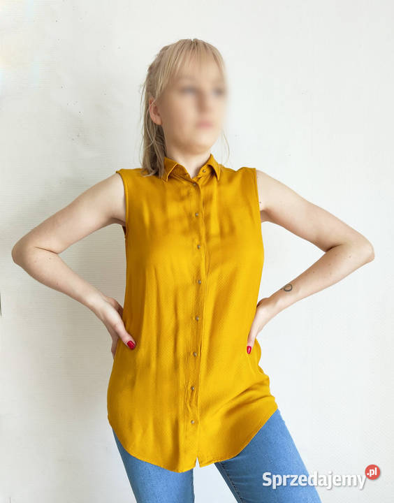Bluzka Massimo Dutti 36 S miodowa koszula żółta Odzież damska Szczecin