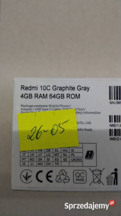 Redmi 10c 4gb RAM 64gb ROM grafit Myślenice