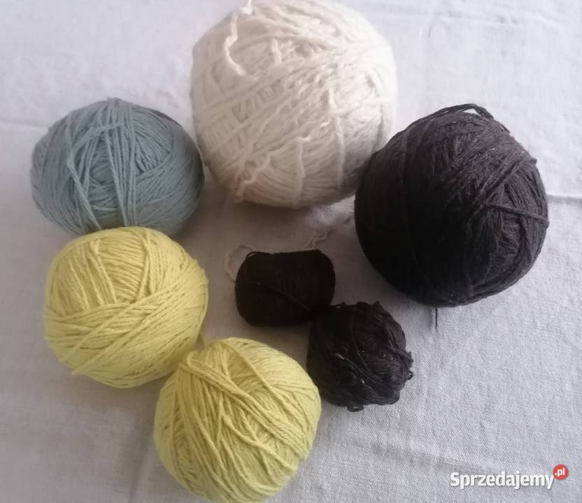 Włóczkawełna kolory ecru brązowy szary Łódź