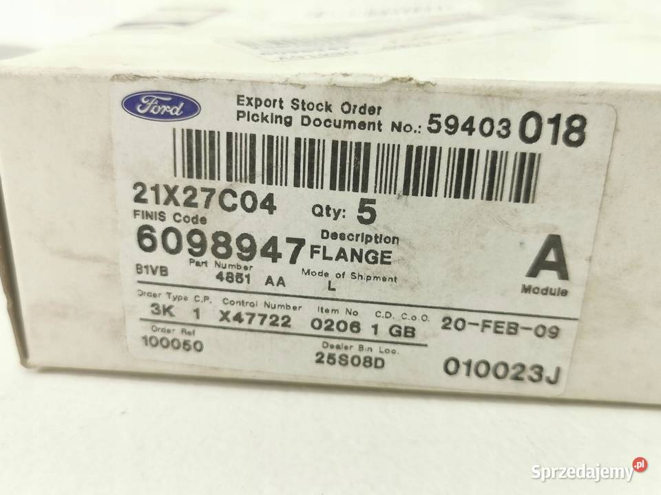 PIASTA OSI TYŁ FORD TRANSIT MK1 6578 28Z osobowe