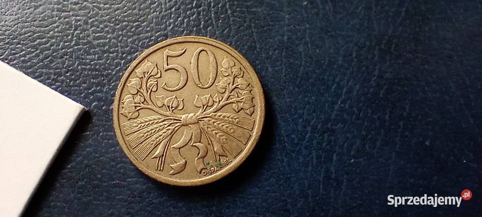 Stare monety 50 halerzy 1922 Czechoslowacja Lesko