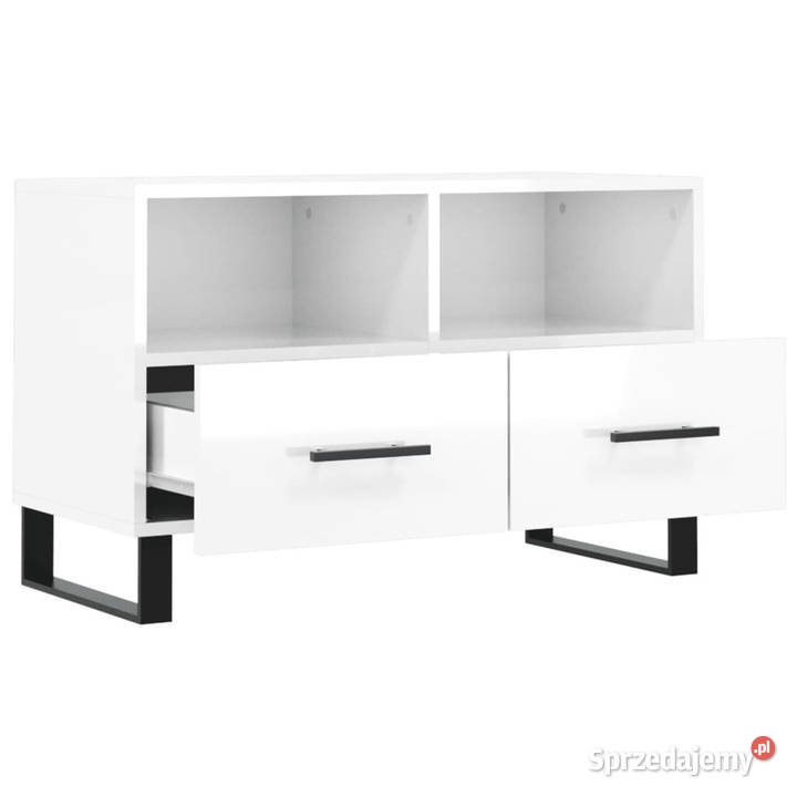 Szafka pod TV biała wysoki połysk 80x36x50 Warszawa