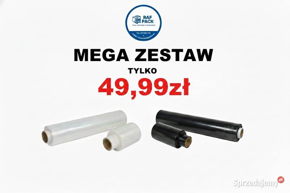 Folia stretch ręczna Mega zestaw 4 w 1 okazja Radomsko
