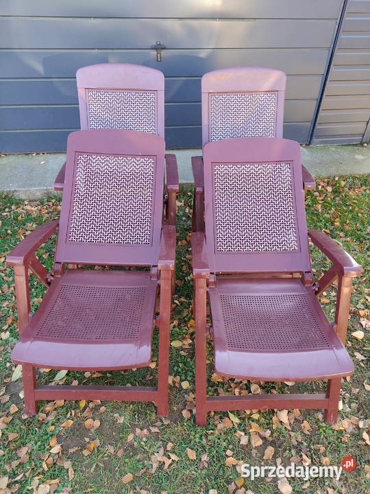 Komplet krzeseł ogrodowych regulowanych Aleksandrów Łódzki