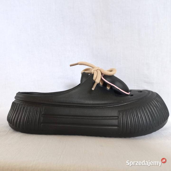 Klapki czarne Mule PIANKI r 375 Platforma NOWE 25.2cm podlaskie Białystok