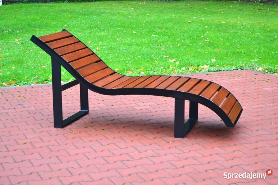 Leżak miejski ogrodowy parkowy stalowy L003 Targowiska