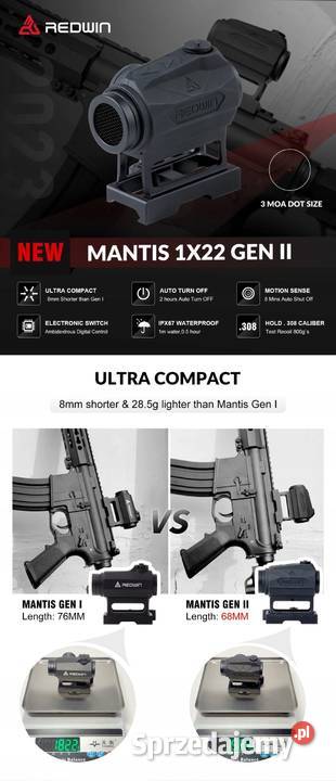 Kolimator Redwin MANTIS 122 GEN2 RWD20 red win Kozienice