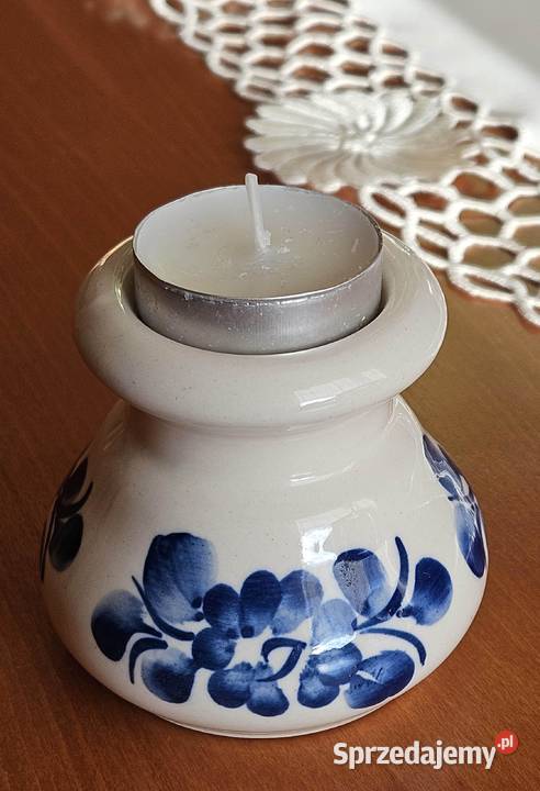 Świecznik porcelanowy porcelana fajans kaganek Lampiony i latarnie Legnica