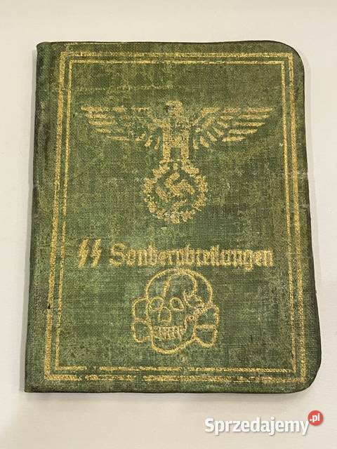 Legitymacja niemiecka SS Pułkownik III Rzesza Kraków