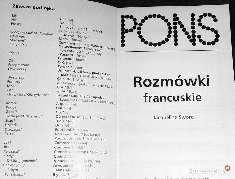 Rozmówki francuskie Rozmówki ze słownikiem PONS Pozostałe Chełm