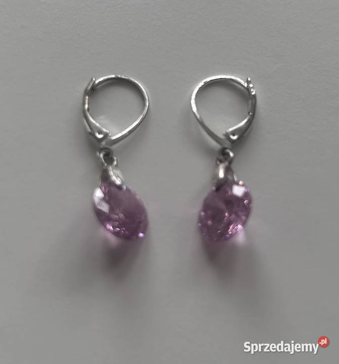 Kolczyki różowe oczka dolnośląskie Wrocław