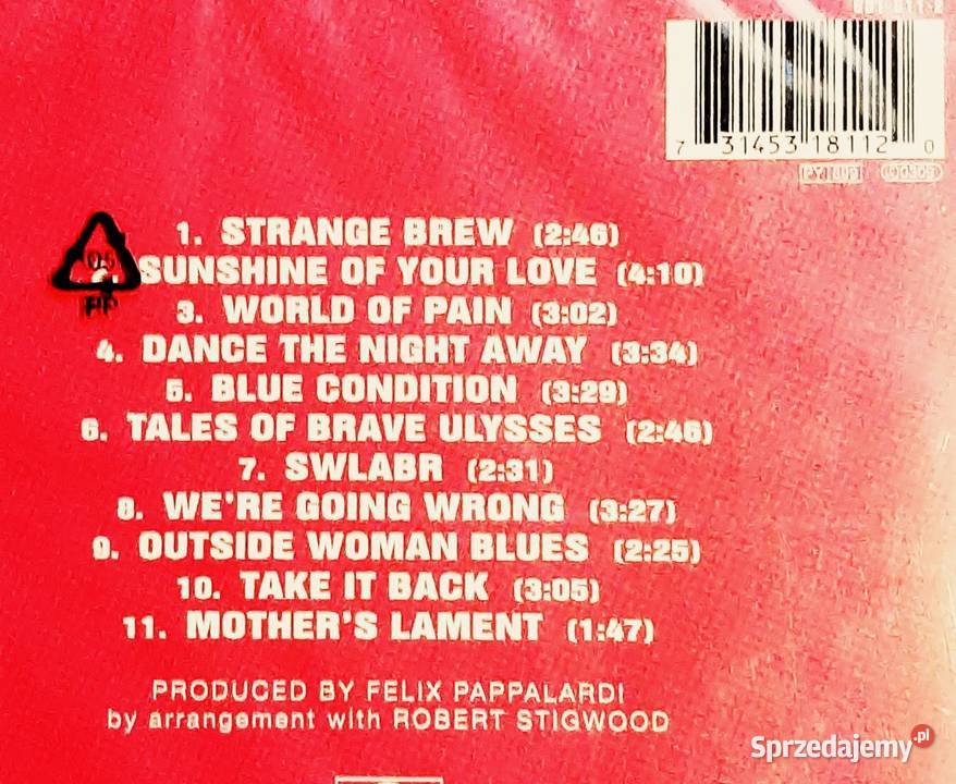 Znakomity Album CD ERIC CLAPTON CREAM Disraeli Muzyka