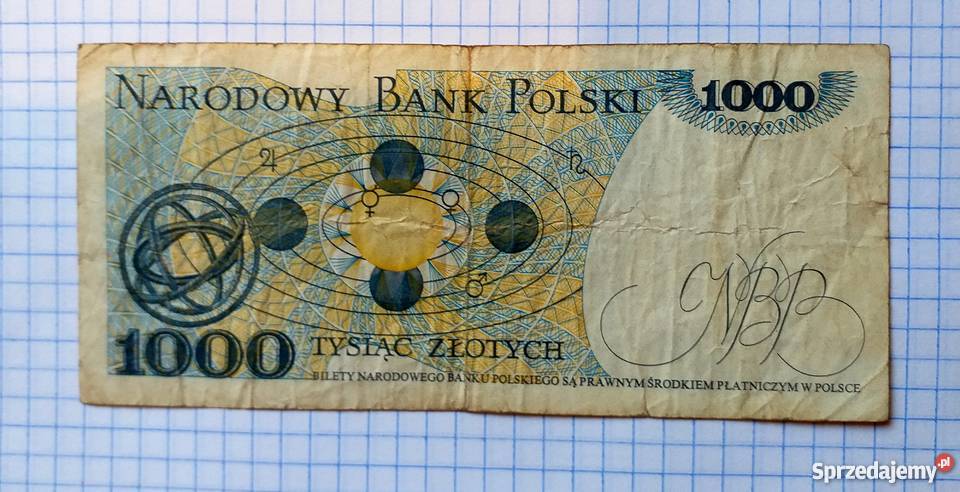 BANKNOT 1000 ZŁOTYCH 1982 SERIA KL 8390596