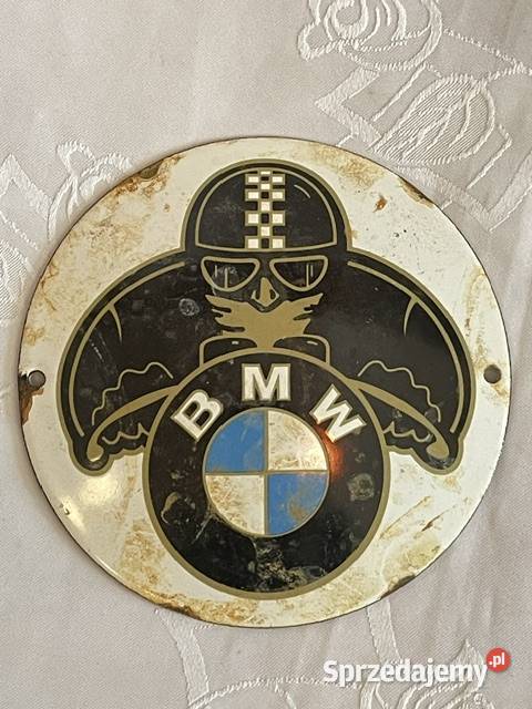 Emaliowany Szyld BMW Motocyklista Vintage małopolskie Kraków