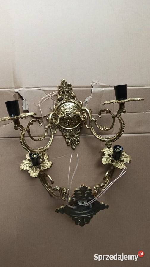 Kinkiety mosiądz dwie sztuki Kinkiety Warszawa