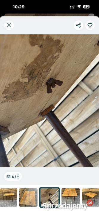 Stolik PRL patyczak drewniany Konstancin-Jeziorna