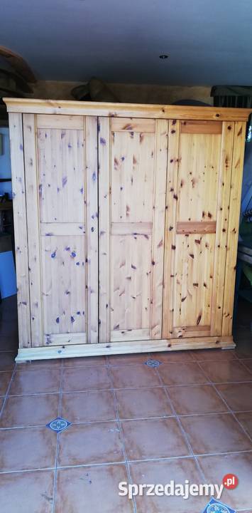 Szafa drewniana 3 drzwiowa bieliźniarka komoda garderoba