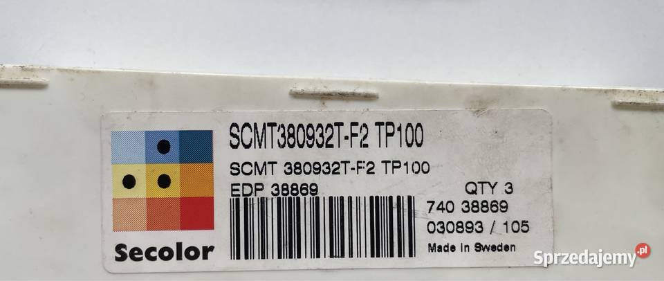 Płytki SECO SCMT380932TF2 TP100 sprzedam